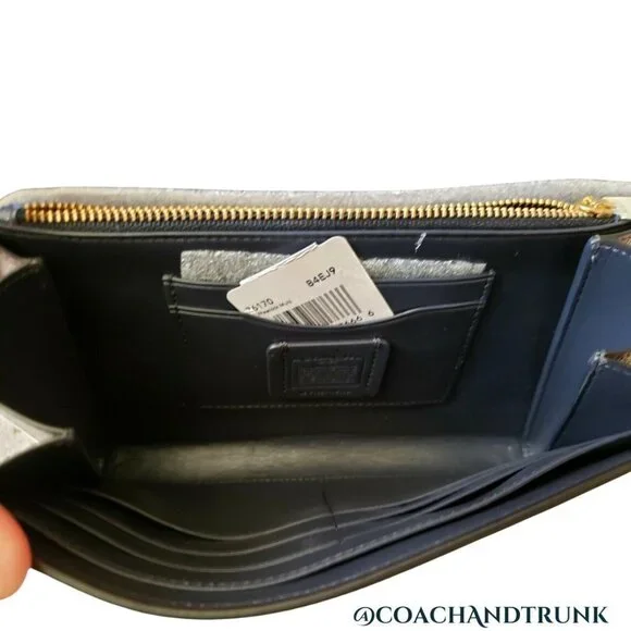 NWT COACH Leather Marlow Stunning Color Block Convertible Bag Brass Tone Accents